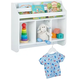 Relaxdays Kinderregal Relaxdays 51,5 x 60 x 17,5 cm MDF weiß