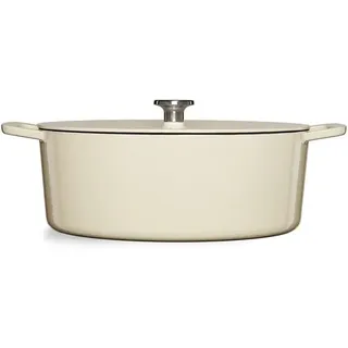 Fissler Moments Collection/Emaillierte Gusseisen-Bräter Oval 33 cm elfenbeinweiß