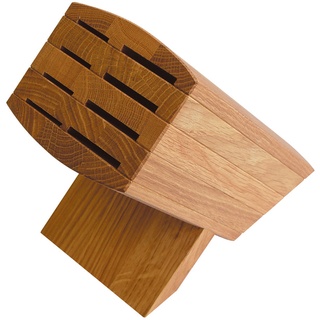 KAI Wasabi traditioneller Messerblock aus Holz - Premiumqualität Eiche - Platz für 8 Messer, zerlegbar zur Reinigung - Abmessung 31 x 18 x 34 cm