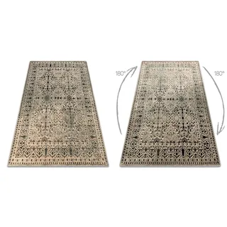 Wollteppich OMEGA PERONA orientalisch iron grün Grün 200x300 cm - Grün