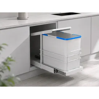 Roomart Einbaumülleimer Einbau-Mülleimer Küche ausziehbar 24L Mülleimersystem Unterschrank, 24L Einbau-Mülleimer, Unterschrank, manuell ausziehbar, in 2 Farben grau