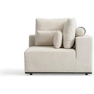 Wohnzimmer Möbel Polstergarnitur Wohnlandschaft Ecksofa Sessel Textilsofas - Weiß