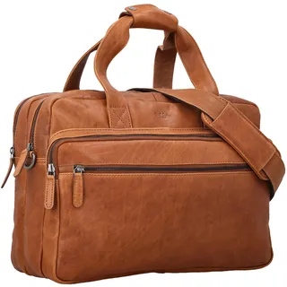 Gusti Umhängetasche Leder - Alvaro Laptoptasche Businesstasche Arbeitstasche Braun Leder Herren