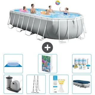 Prism Frame Pool Oval - 610x305x122 Cm - 8-teilig  S599