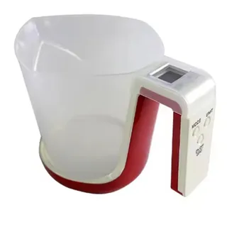 Buhdjfnke Abnehmbare Messwerkzeuge 1000 Ml/5 Kg Backmilchpulver mit Elektronischem Cup Haushalt Elektronische Skalen Rot