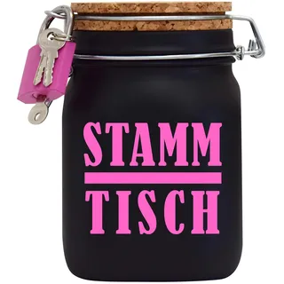 Spardose Stammtisch Pink Geld Geschenk Idee Schwarz L