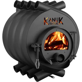 Warmluftofen Kanuk® Original 10 kW - Werkstattofen - Schwedenofen - Zulassung für Deutschland, Österreich und Schweiz - BimSchV (ohne Seitenverkleidung, ohne Untergestell)