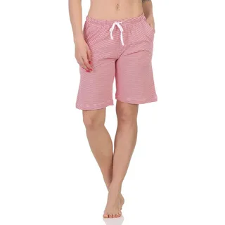 normann Shorty Schlafanzug gestreift Pink 44-46