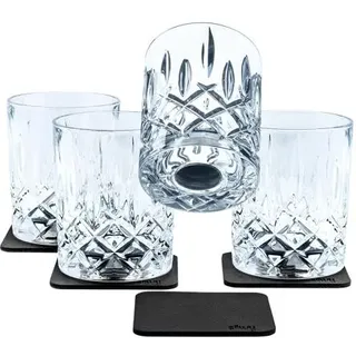 silwy Diamond Magnet Whiskyglas, Kristallglas, 4er Set, 200ml, transparent