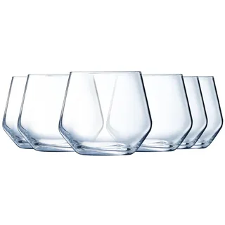 Luminarc - Vinetis Collection – 6 Gläser niedrig 36 cl – modernes und elegantes Design – Verpackung verstärkt