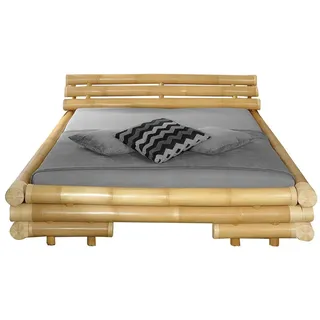 Bambus-Lounge Bettgestell Palau Bambusbett Bettrahmen Bettgestell Schlafzimmer Bambus Rattanbett