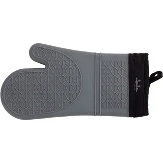 JATA HOGAR HACC4534 Ofenhandschuhe aus Silikon, flexibel, rutschfest, Innenseite aus Baumwolle, gepolstert und atmungsaktiv, hitzebeständig von -40 bis 230 °C, extra lang, zum Aufhängen