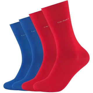 CAMANO Soft Crew Socken 4er Pack Rot 39-42