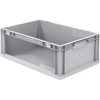 aidB Eurobox NextGen Store Seite offen, 600x400x220 mm, robuste Regalbox mit Entnahmeöffnung, stapelbare Kunststoffkiste, ideal für die Industrie