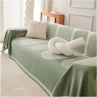 Sofa Überwurfdecke 180x300/180x360cm Große 2/3 Sitzer Sofaüberwurf Vielseitige Wohndecke als Sofadecke, Couch Überwürf, Sofa Überzug und Tagesdecke mit Deko Quasten ( Color : #3 , Size : 180x300cm )