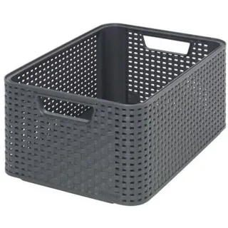 Curver Style M Aufbewahrungskorb Rattan Grau - Curver Style M Aufbewahrungskorb Rattan Grau