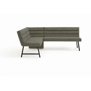 OTTO home Eckbank OTTO HOME "Oregon Küchenbank, Polsterbank, Esszimmerbank, 177x140 cm", grau (grünblau), B:177cm H:90cm T:140cm, Massivholz, Metall, Polyester, Sitzbänke, Eckbank, Moderne Bank und Farben, Sitzplatzanzahl: 4/5, Frei in Raum stellbar