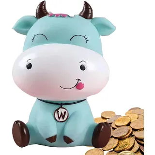 Geldbank mit Kuh-Motiv Die hübsche Spardose in Kuh-Form kann verstaut und aus der Spardose genommen werden, um Geld zu sparen in Form einer niedlichen Kuh