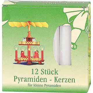 20x Kerzen, Pyramidenkerze 10cm Ø1,7cm weiss 12 Pack (12 Stk.)