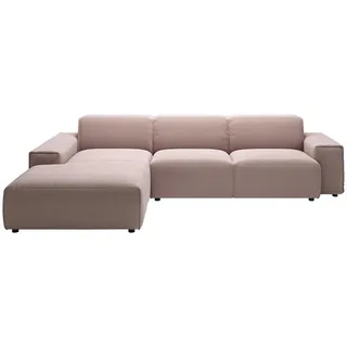 Pure Home Lifestyle Ecksofa 9125, Rosa, Kunststoff, 4-Sitzer, Ottomane links, L-Form, 300x189 cm, Goldenes M, Made in EU, Oeko-Tex® Standard 100, DGM-Emissionslabel, seitenverkehrt erhältlich, Hocker erhältlich, Wohnzimmer, Sofas & Couches, Wohnlandschaften, Ecksofas
