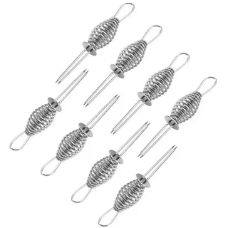 Trendline Maiskolbenhalter 9,5 x 2 cm Edelstahl grau/silber/weiß