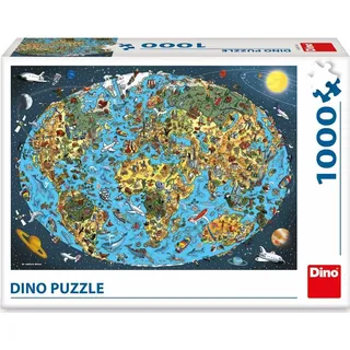 Dino 1000 Stk. - Zeichnen der Weltkarte (1000 Teile)