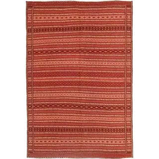 Orientteppich Kelim Fars 165x236 Handgewebter Orientteppich / Perserteppich, Nain Trading, rechteckig, Höhe: 4 mm rot