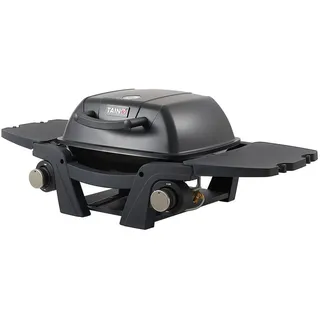 TAINO MAHTO Gasgrill klein Tischgrill Balkongrill Gas 2 Brenner Schwarz