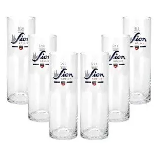 Sion Kölsch Stangen Bierglas Biergläser Glas Gläser Set - 6x Bierstangen 0,25l geeicht