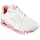 Damen white durabuck/red pink mesh trim 40