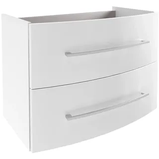 Fackelmann Waschbeckenunterschrank Verona 79,4 x 57,5 x 45,5 cm Weiß Hochglanz