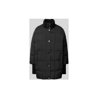 Steppmantel mit Stehkragen, Black, 40