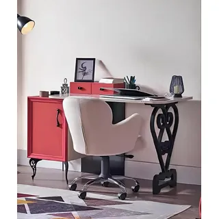 JVmoebel Schreibtisch Sekretär aus Holz mit modernem Design für Home Office, Made in Europa rosa