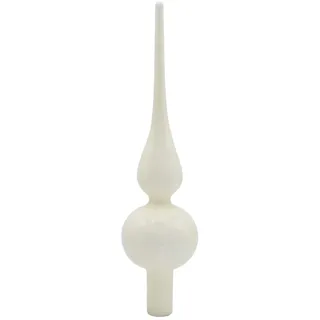 Vitbis Weihnachtsbaumspitze 6 cm Perlweiß