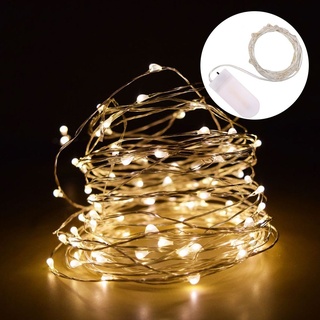 Caliyo LED Lichtleiste 10*2M Micro LED Lichterkette mit Batterie betrieb, für Party, Garten, Weihnachten, Halloween, Hochzeit, Beleuchtung Deko, G...