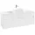 Waschbeckenunterschrank 140 x 55 cm Glossy White