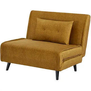 Riess Ambiente Retro Schlafsessel SMART Multifunction - 100cm - senfgelb - Vogue Velours Samt, Bettfunktion, verstellbar