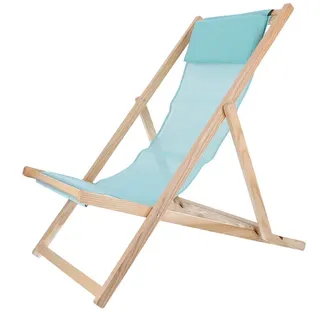 Liegestuhl Fiam Relax Fiam Bezug aqua türkis, Designer Francesco Favagrossa, 60x92x103 cm