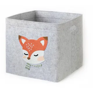 Lucky Sign - Aufbewahrungsbox Kinder faltbar Spielzeugkiste aus Filz Aufbewahrungskorb Wickeltisch für Kinderzimmer, 33x33x30cm - Welpe