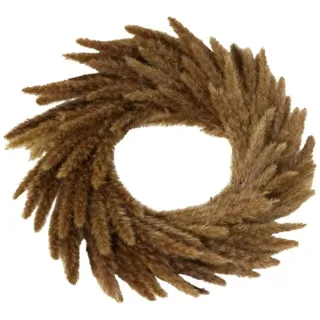 Moderner Pampasgras-Kranz – Brauner Naturkranz 45 cm