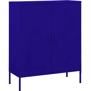 vidaXL Lagerschrank Marineblau 80x35x101,5 cm Stahl