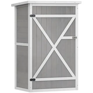 Outsunny Gartenhaus Geräteschrank 0,56 x 1,17 m Schwarz