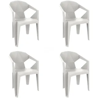 garbar Delta Sessel 57 x 60 x 105 cm weiß 4 St.