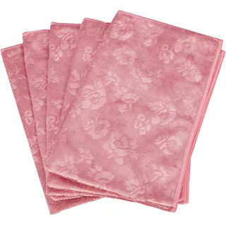 Aqua Clean Kristall Geschirrtücher mit Prägemotiv 5tlg. (pink, Blumen)