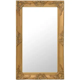 vidaXL Wandspiegel im Barock-Stil Antik mit Montagehaken Hängespiegel Dekospiegel Badspiegel Spiegel Flurspiegel Garderobe 50x80cm Golden
