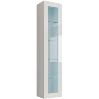Mirjan24 Vitrine Vigo 40 x 30 x 180 cm Weiß