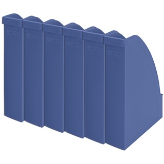 Leitz Stehsammler A4, 6er Pack, 100 % recyclebar, klimakompensiert, Blauer Engel, Recycle-Sortiment, Blau, 24765030