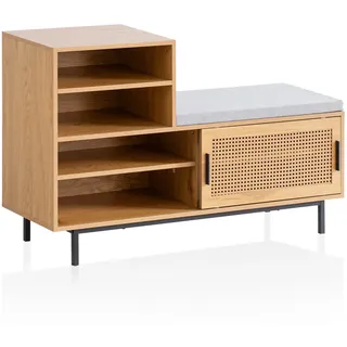 KADIMA DESIGN Schuhbank 120 x 75,5 x 40 cm gepolstert / braun