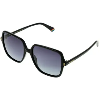 Polaroid PLD 6219/S Damen-Sonnenbrille Vollrand Quadratisch Kunststoff-Gestell, schwarz