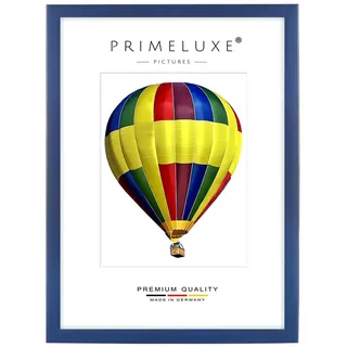 PrimeLuxe Holz Bilderrahmen 50 x 75 cm (Bildmaß) in Dunkel-Blau | Farbe und Größe wählbar | Rahmen für Poster | Puzzle | Foto collage | MADE IN GERMANY